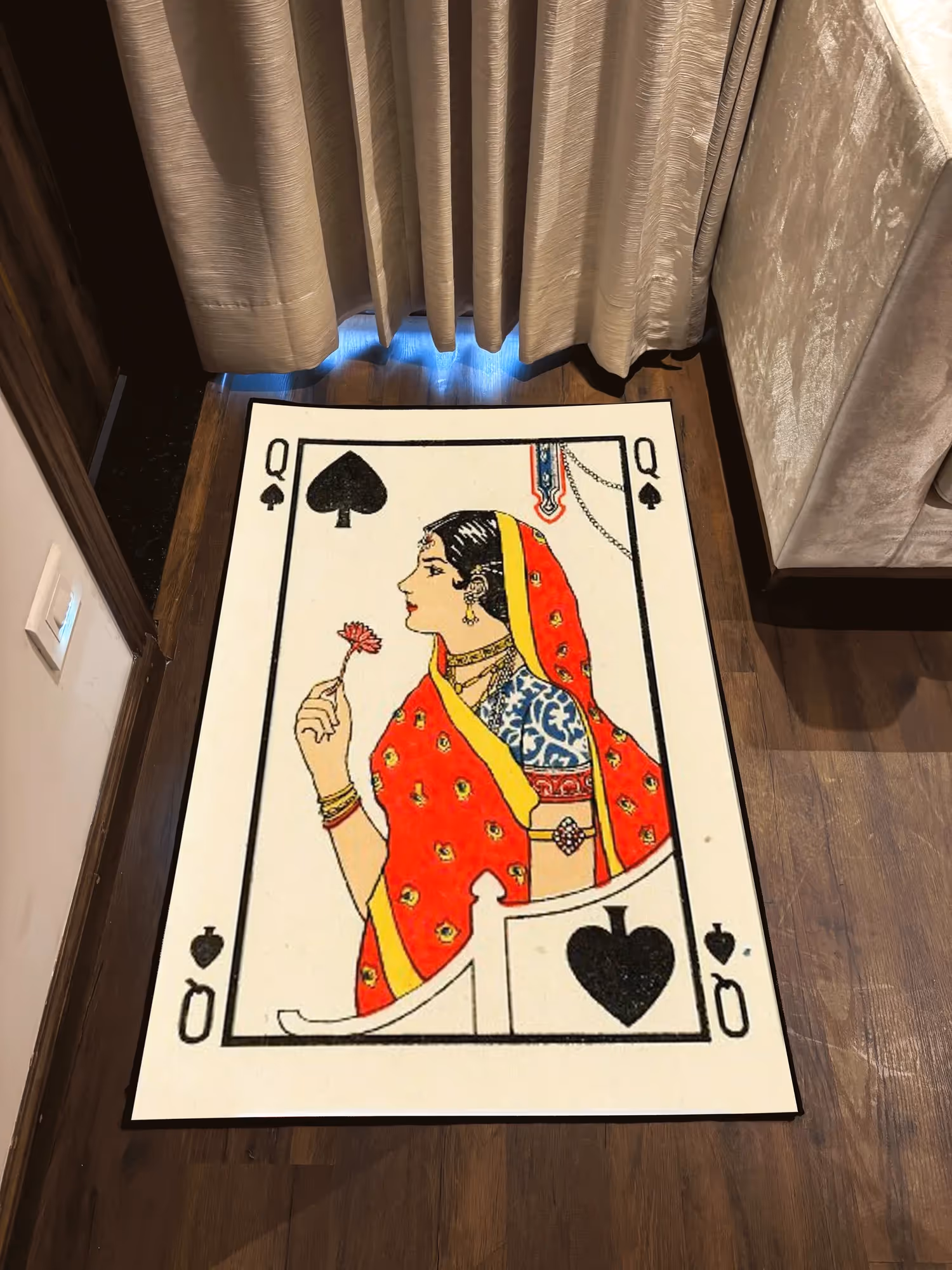 Queen Of Spades Washable Rug image 1