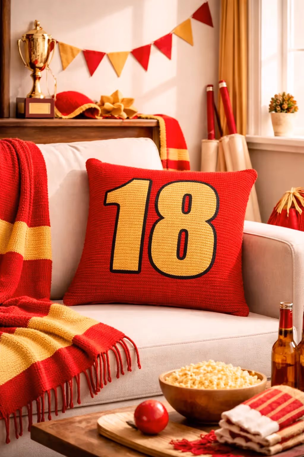 RCB 18 Red Cushion Cover image 1