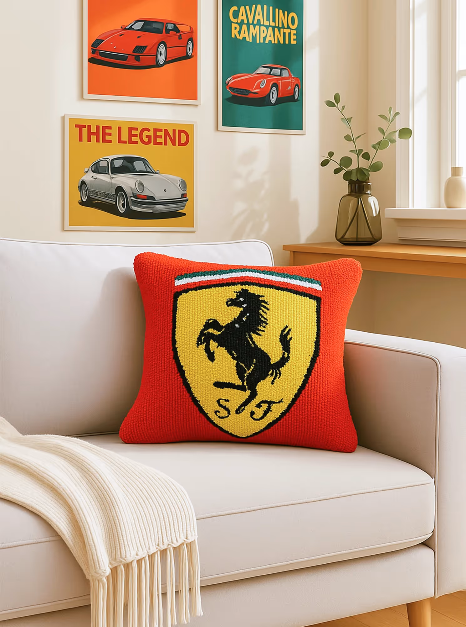 Red Horse Inspired Cushion Cover image 1