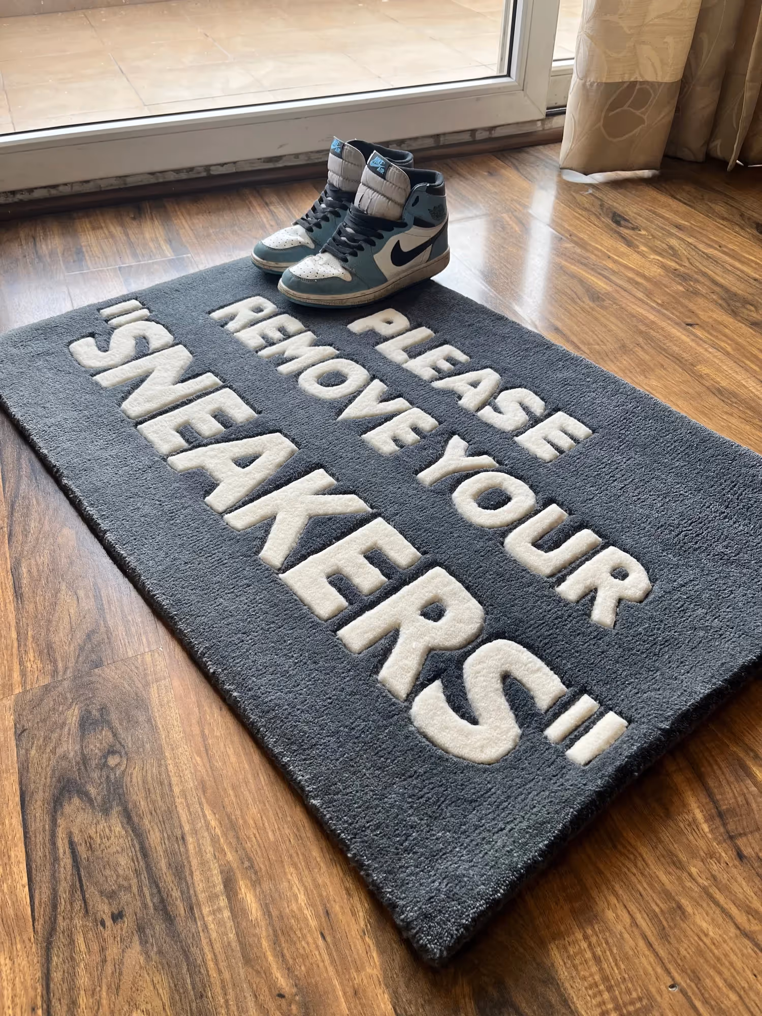 Remove Your Sneakers Hand Tufted Rug  image 1