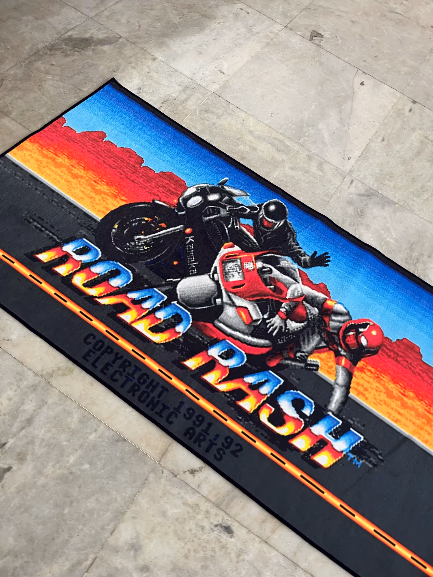 Road Rash Printed Washable Rug image 2
