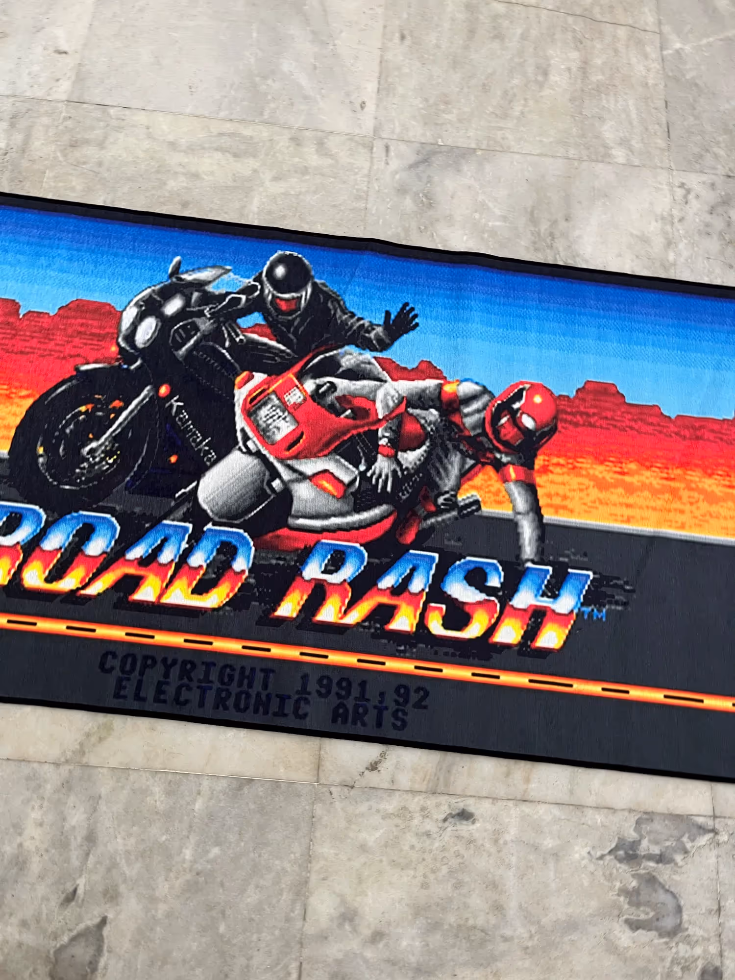 Road Rash Printed Washable Rug image 3