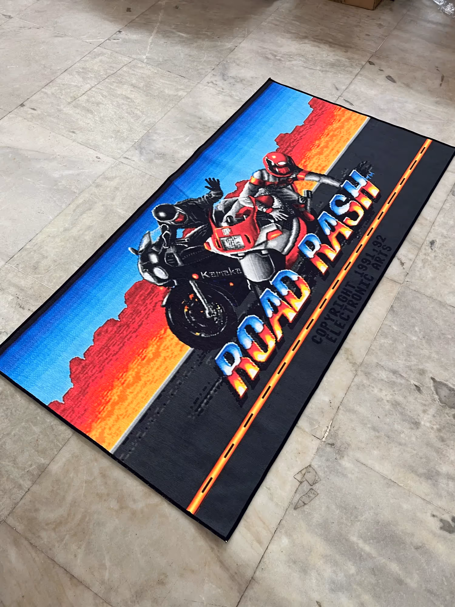 Road Rash Printed Washable Rug image 4