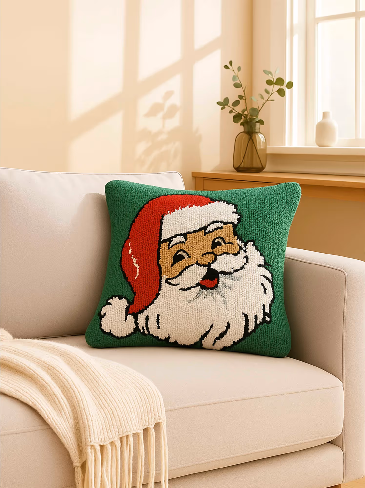 Santa Green Cushion Cover image 1