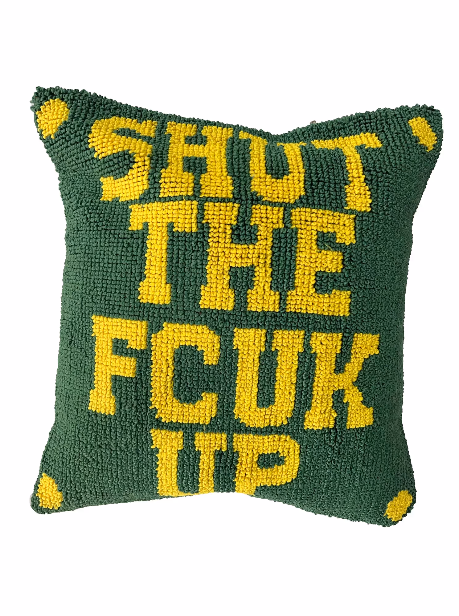 Shut The Fcuk Up Green Cushion Cover image 2