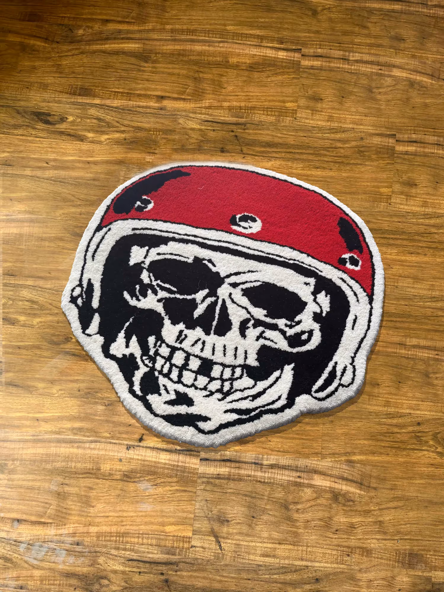 Skull Biker Hand Tufted Rug image 2