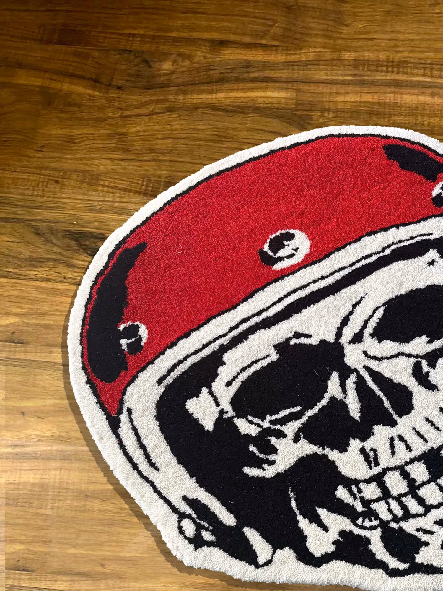 Skull Biker Hand Tufted Rug image 3