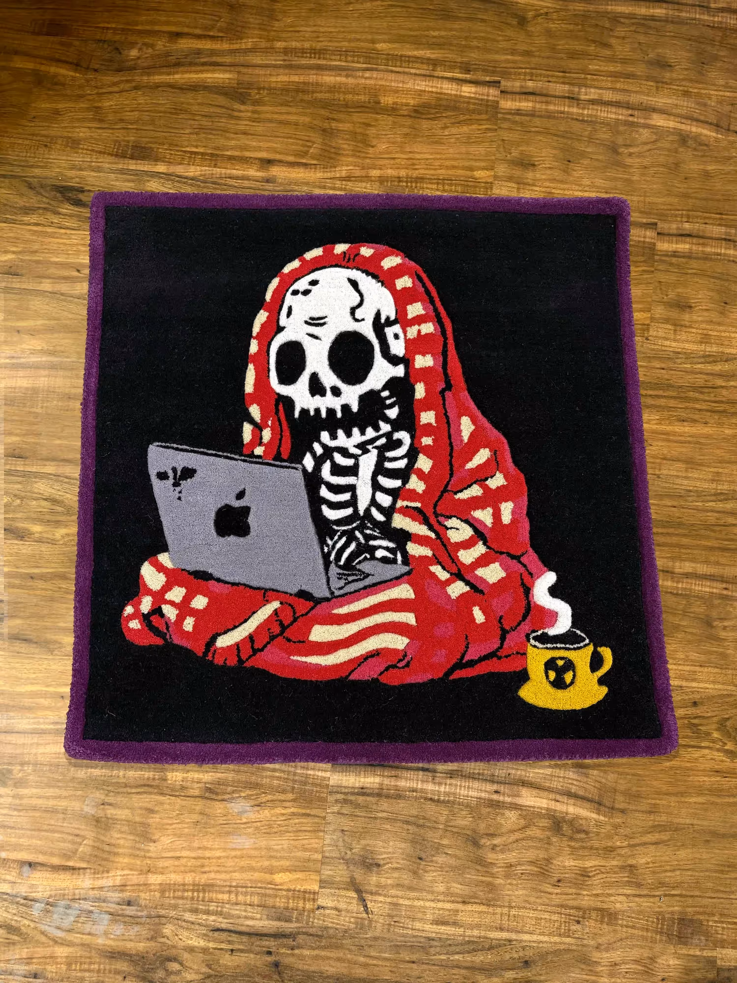 Skull Working Hand Tufted Rug image 1