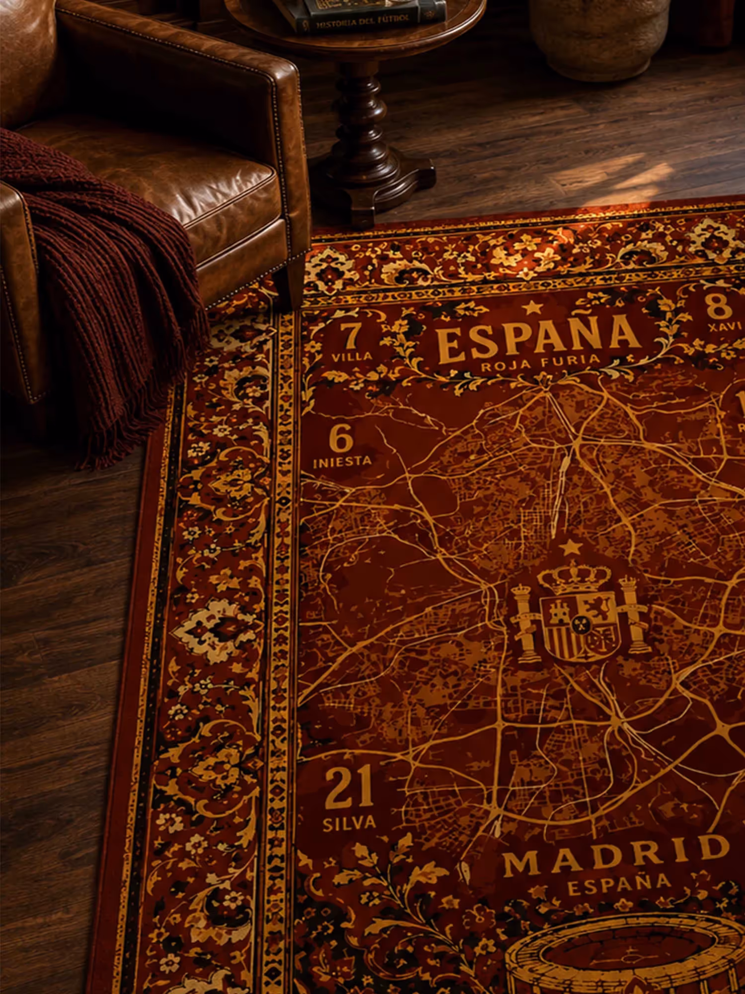 Spain Football Traditional Washable Rug image 2