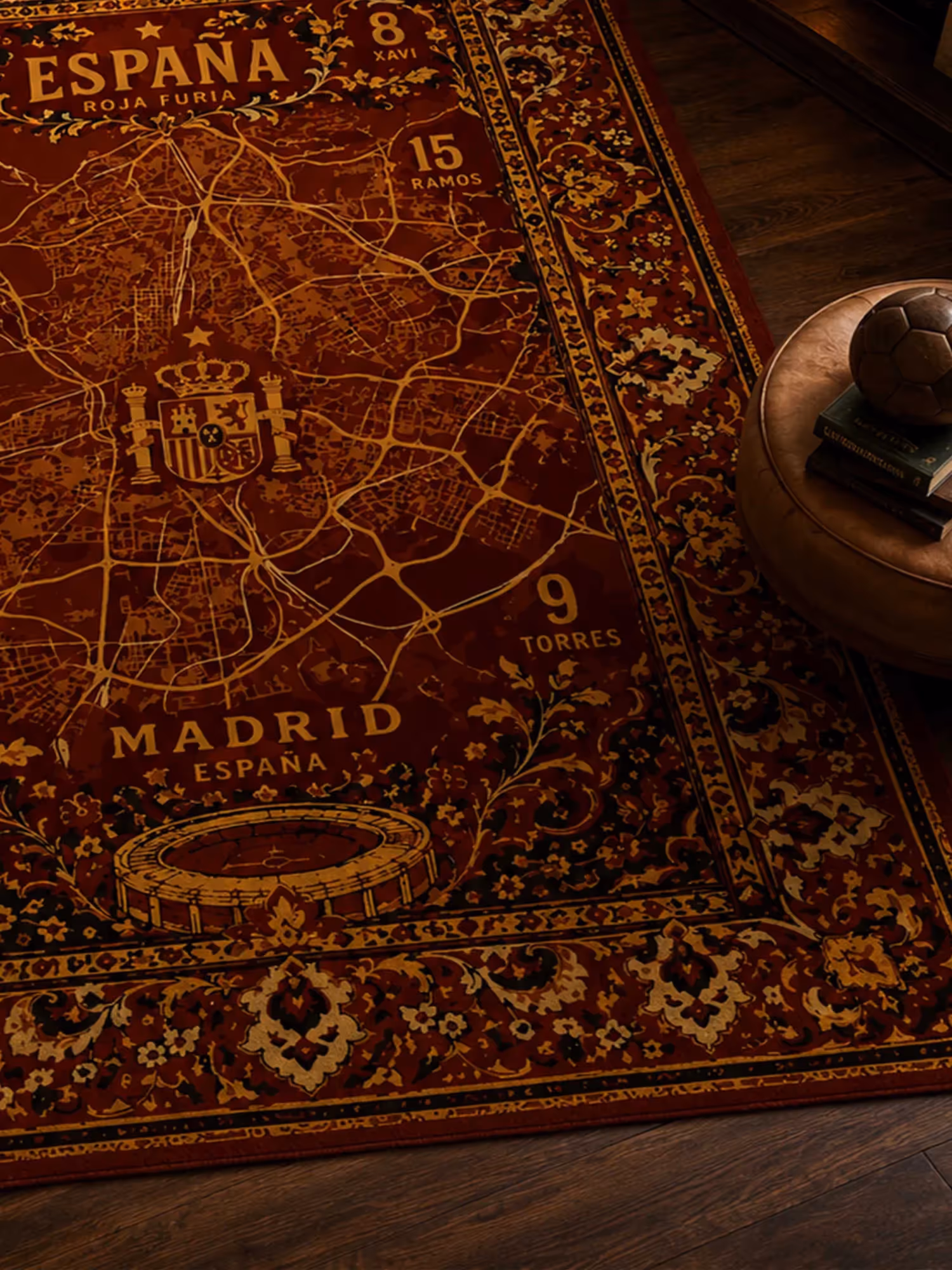 Spain Football Traditional Washable Rug image 3