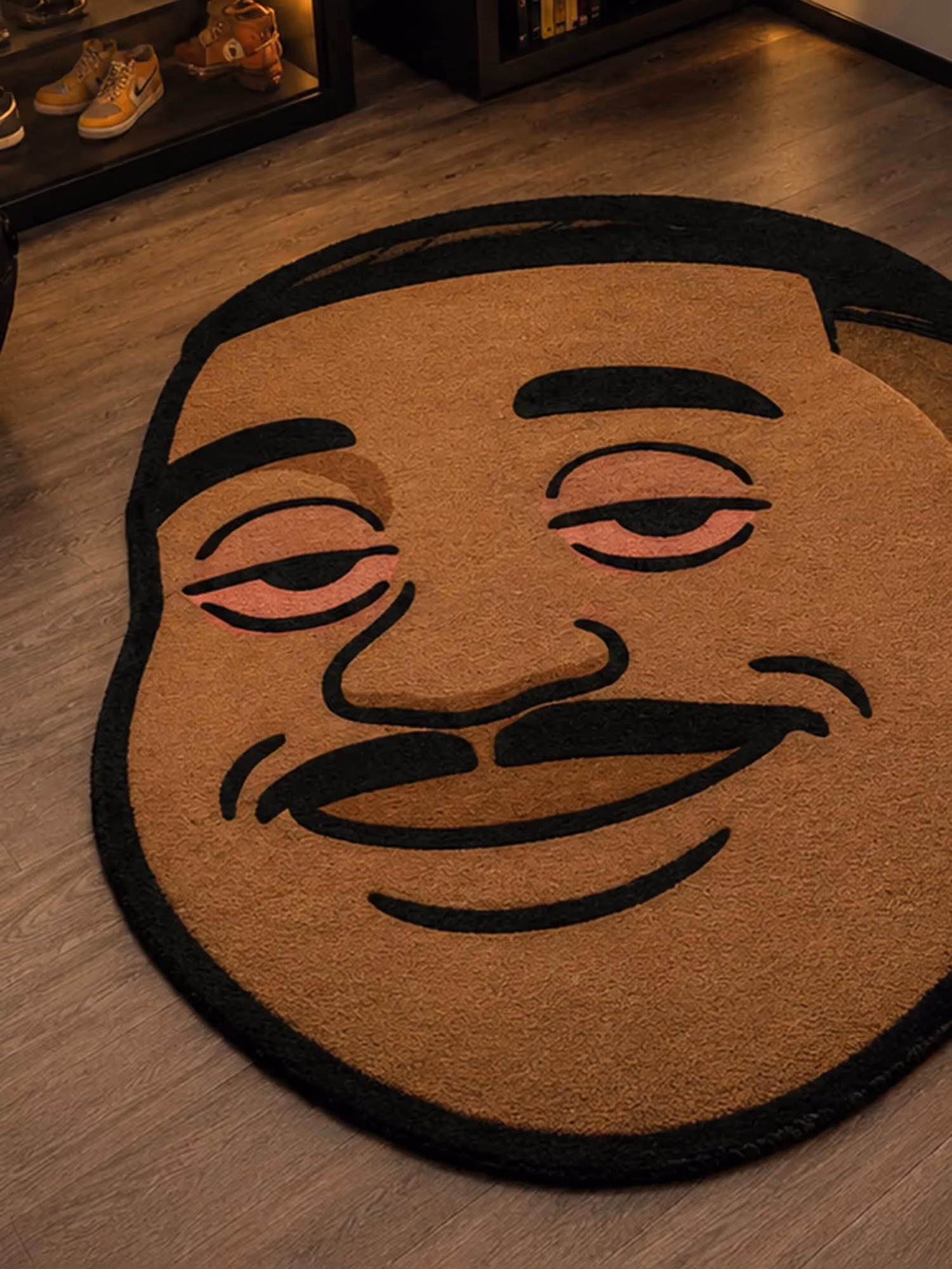 Stoned Man Face Hand Tufted Rug  image 3