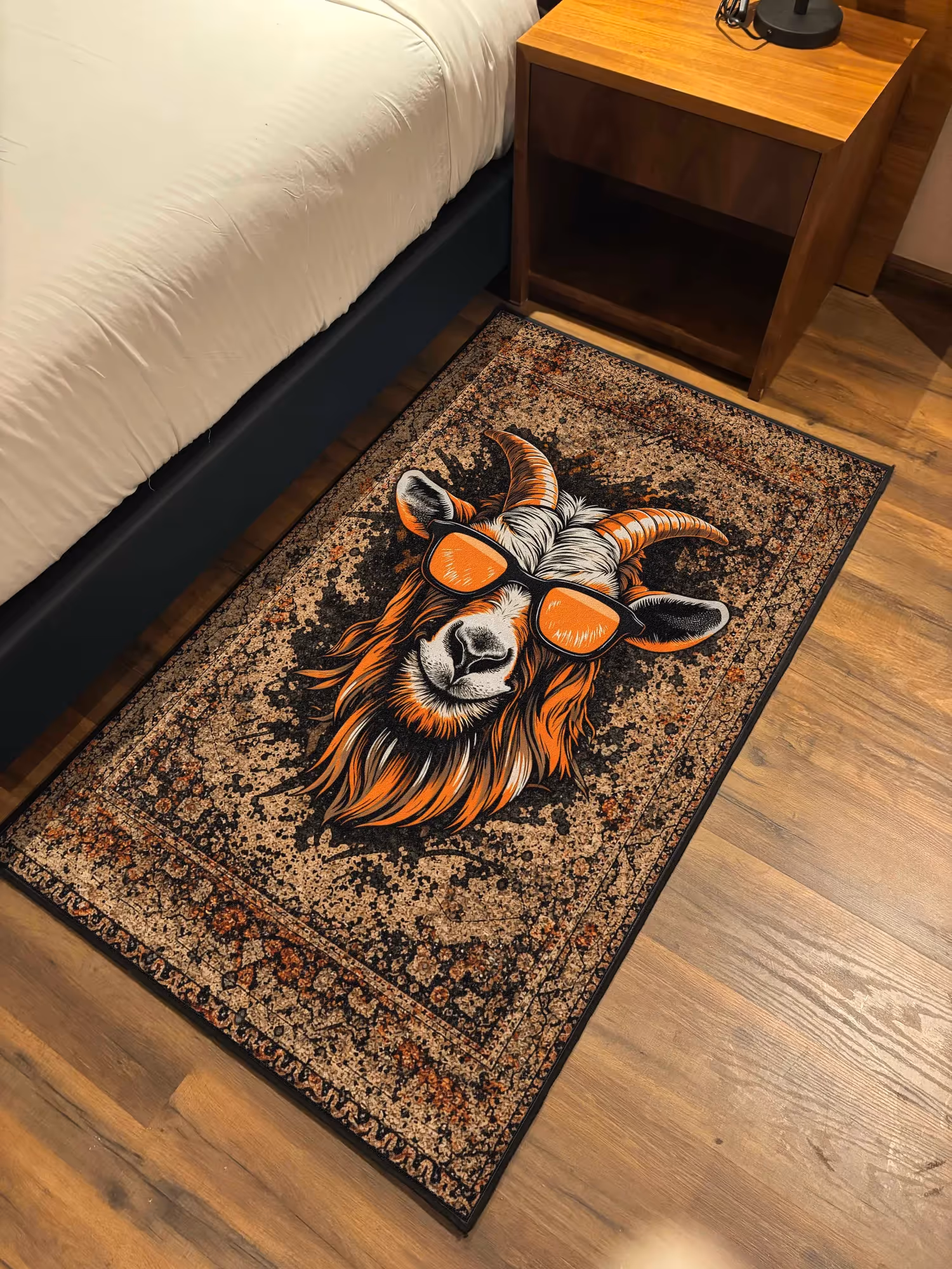 Summer Goat Traditional Washable Rug  image 2