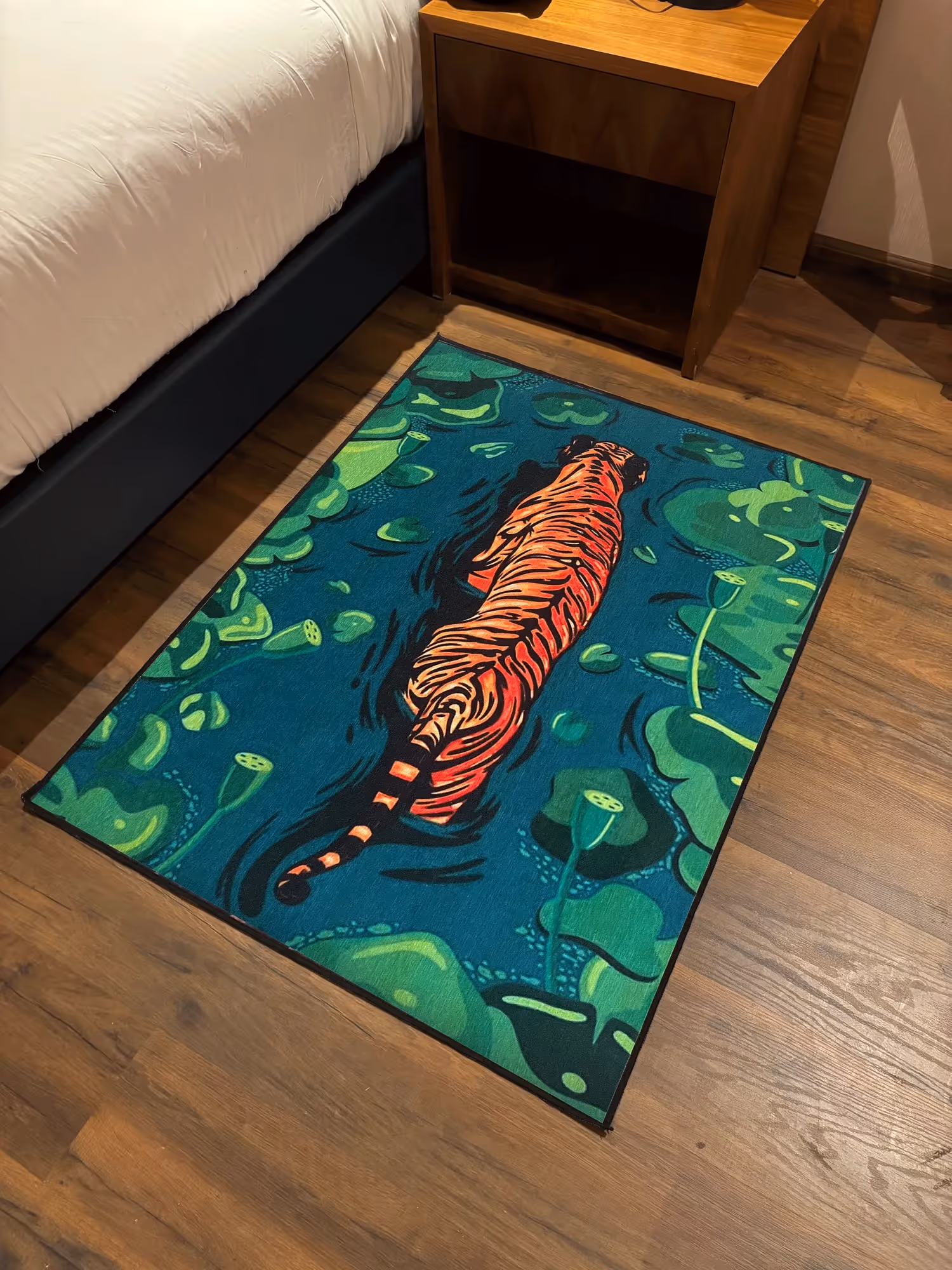 Tiger Jungle Printed Washable Rug image 1