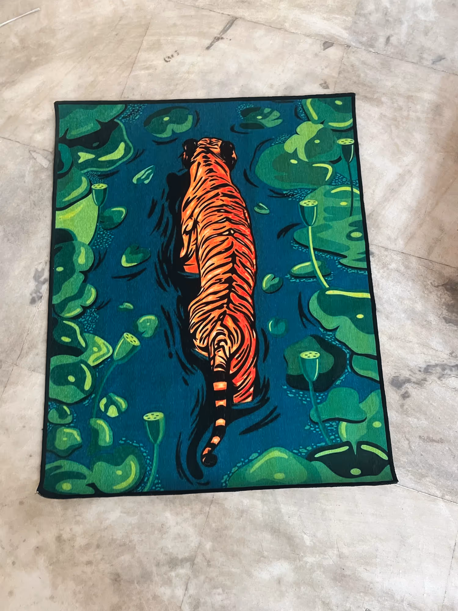 Tiger Jungle Printed Washable Rug image 2