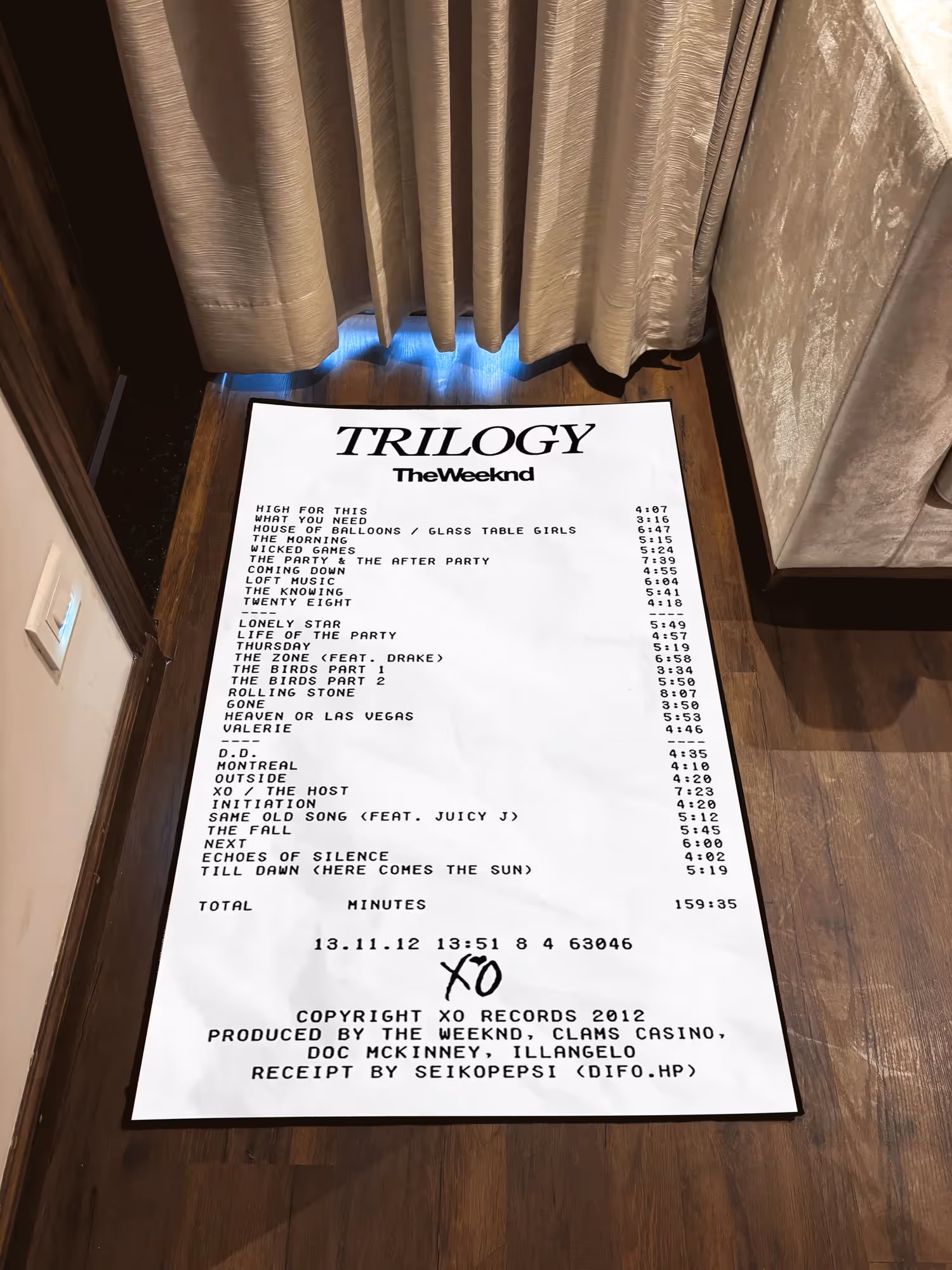 Trilogy Star Boy Receipt Washable Rug image 1