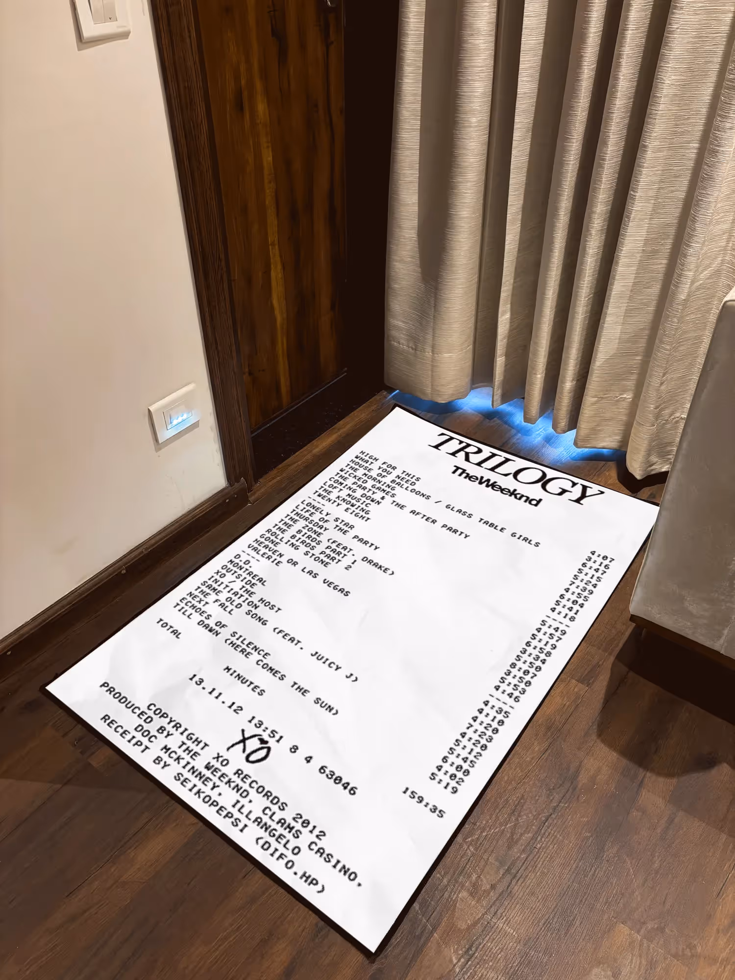Trilogy Star Boy Receipt Washable Rug image 2
