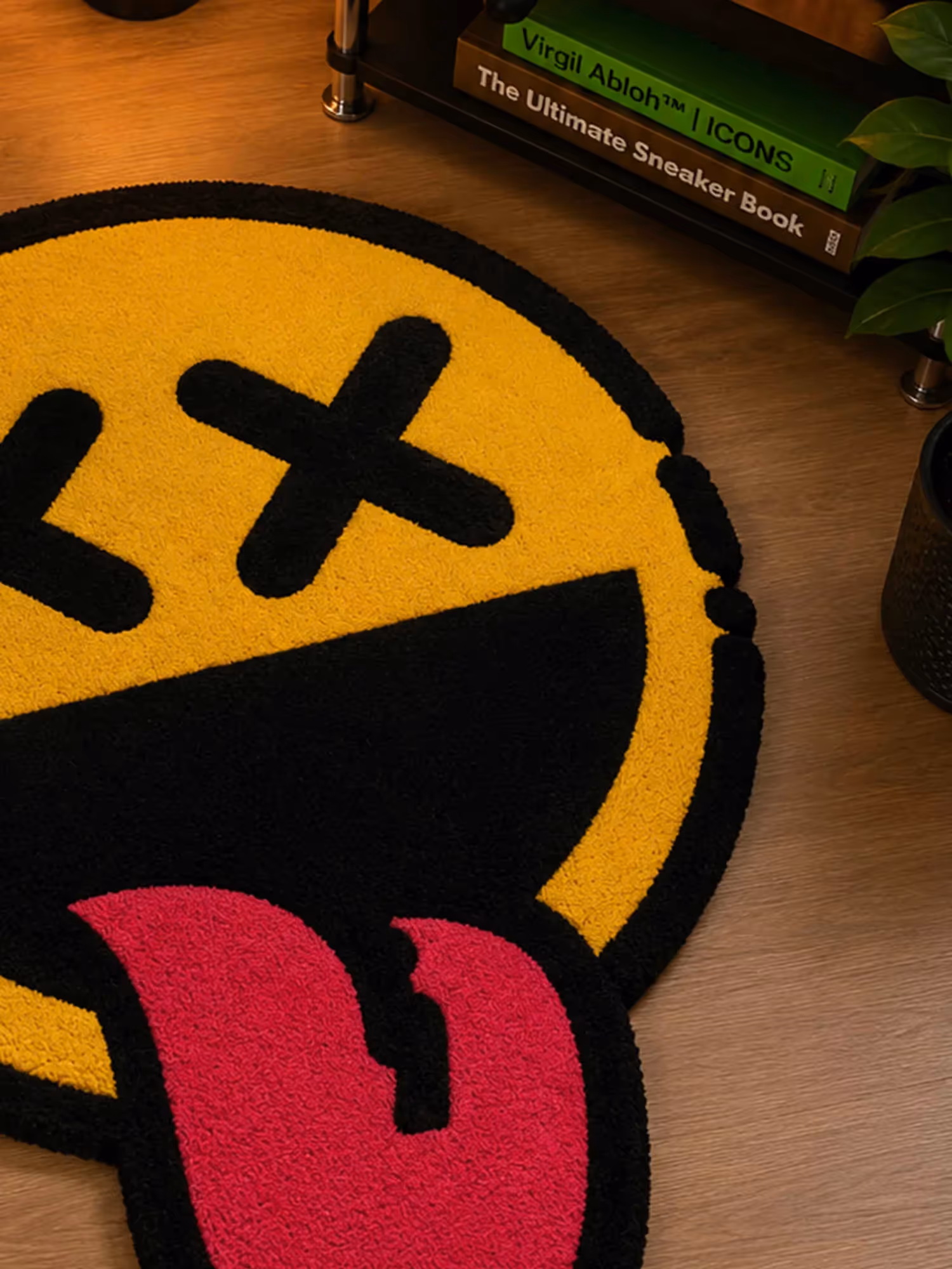 Yellow X Face Hand Tufted Rug  image 3