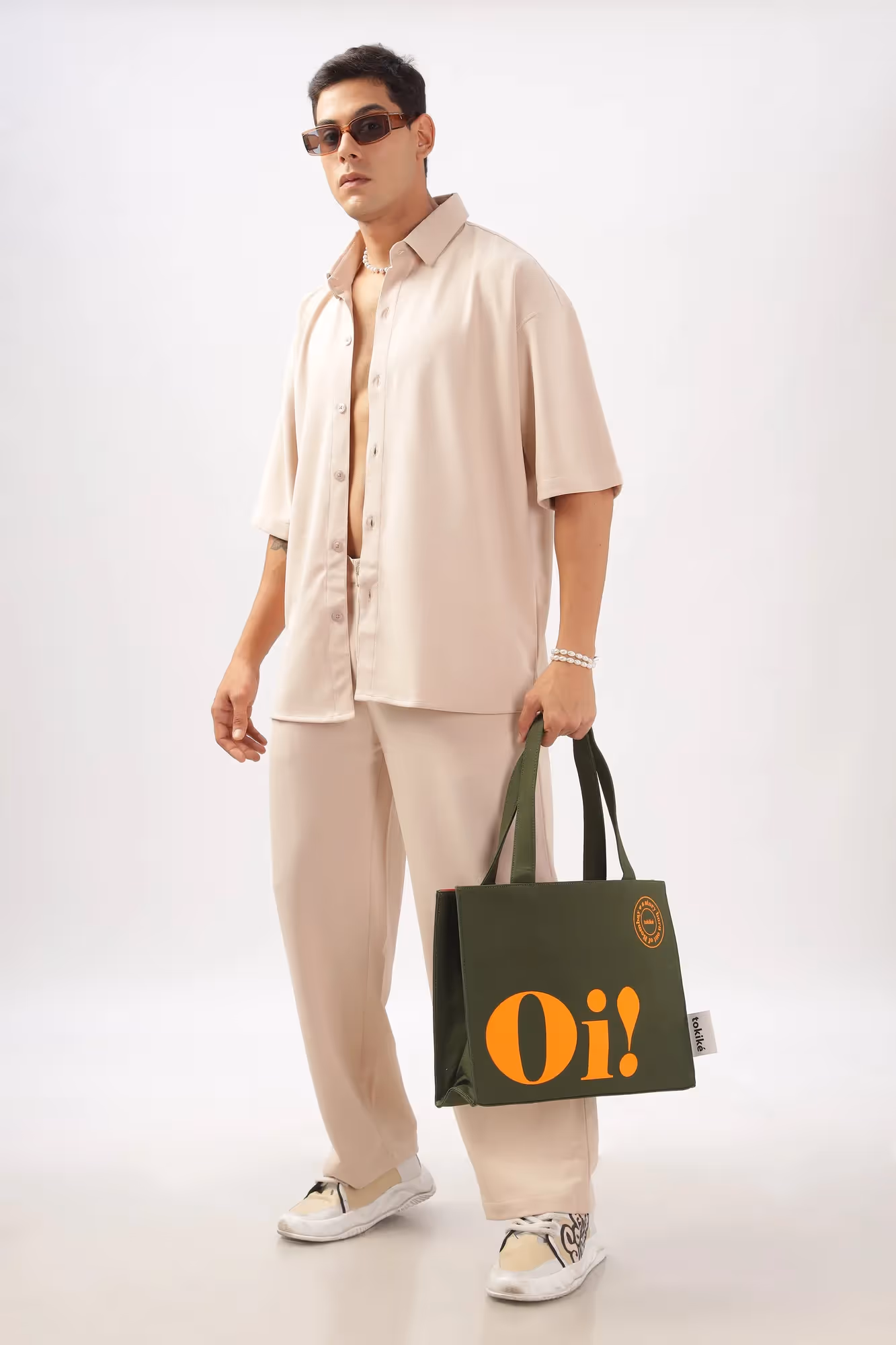 Solid Cotton Blend Oversized Co-ord Set Pancake  image 6