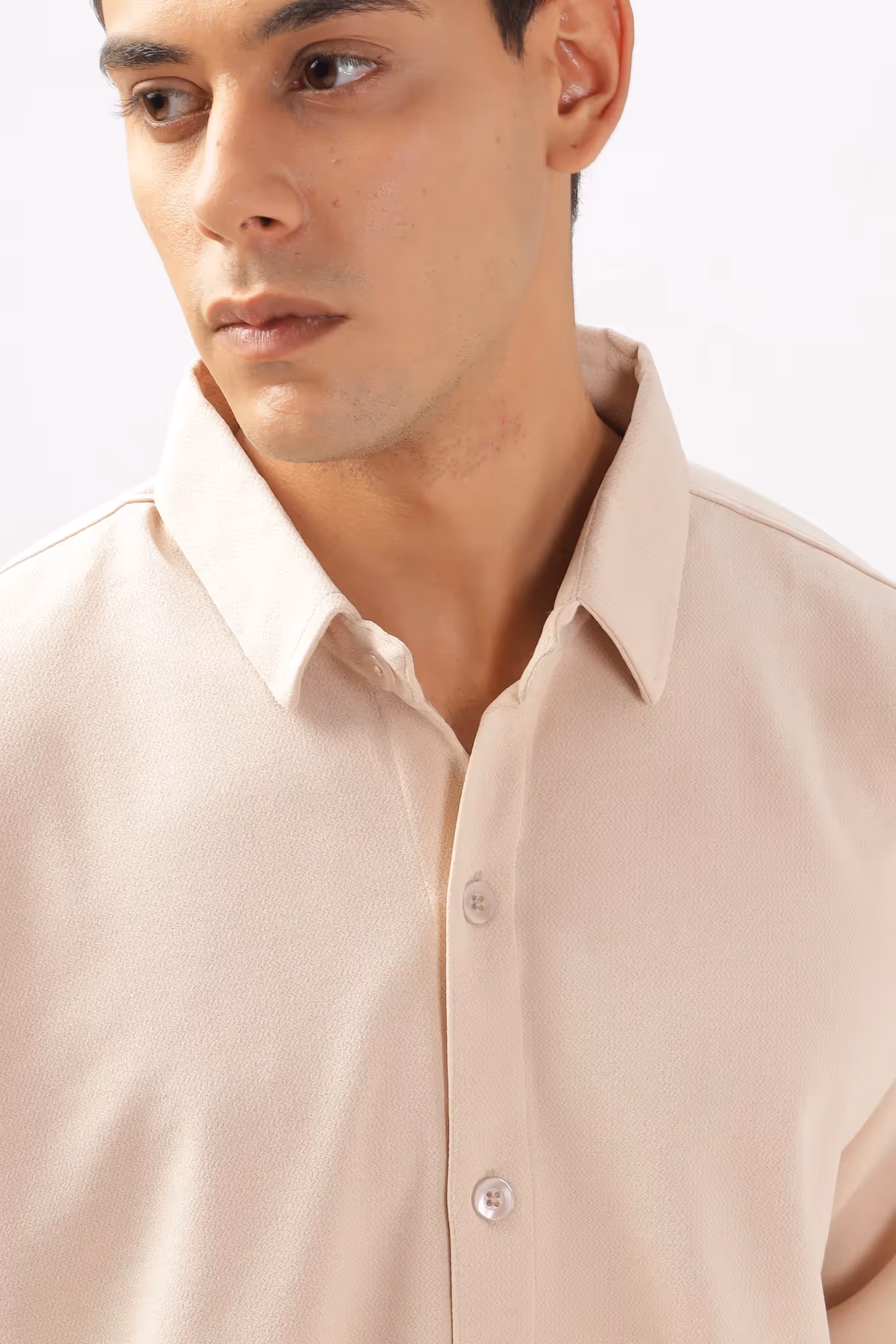 Solid Cotton Blend Oversized Shirt Pancake  image 4