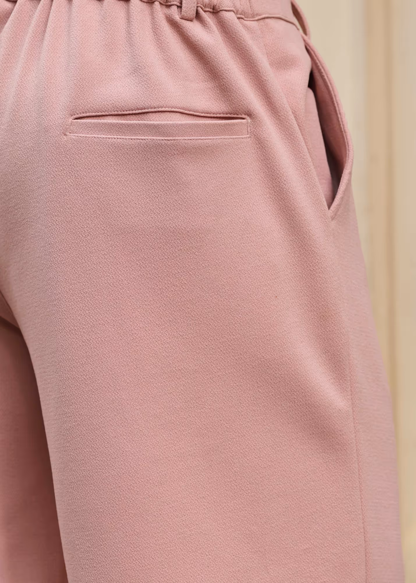 Solid Cotton Blend Oversized Shorts Rosé image 5