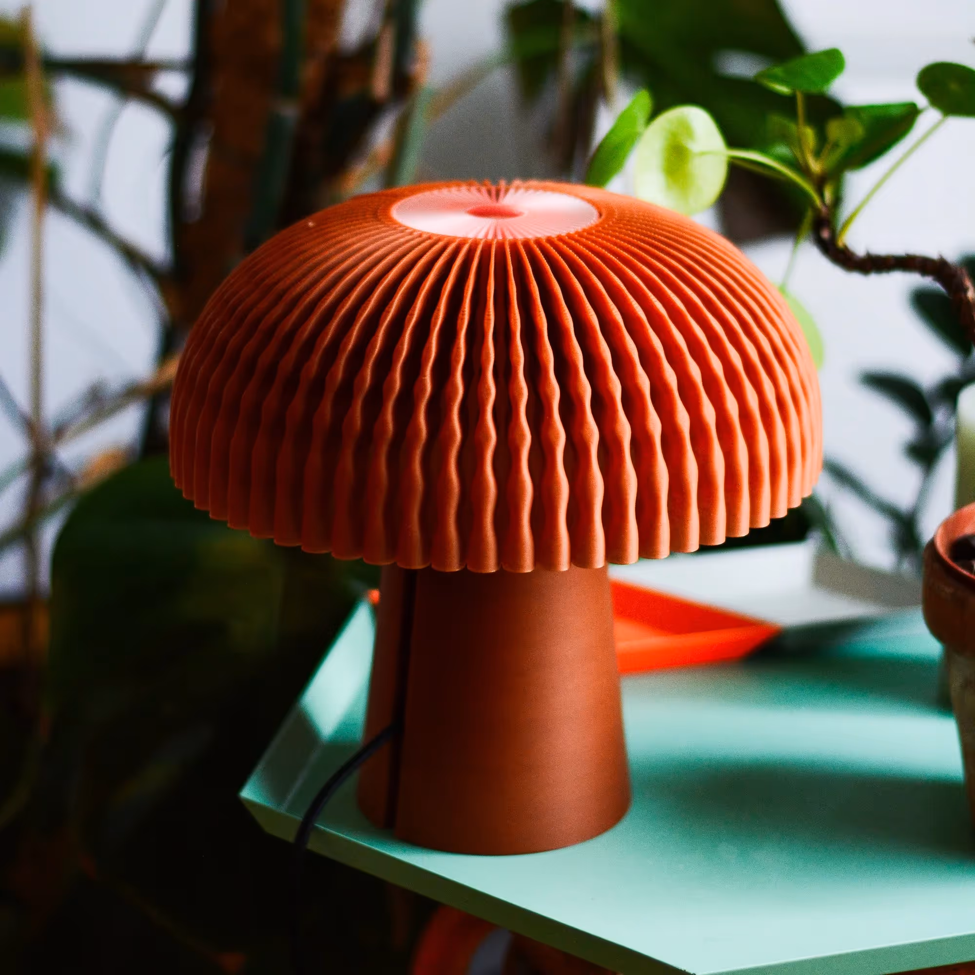 Orange Mushroom Table Lamp image 1