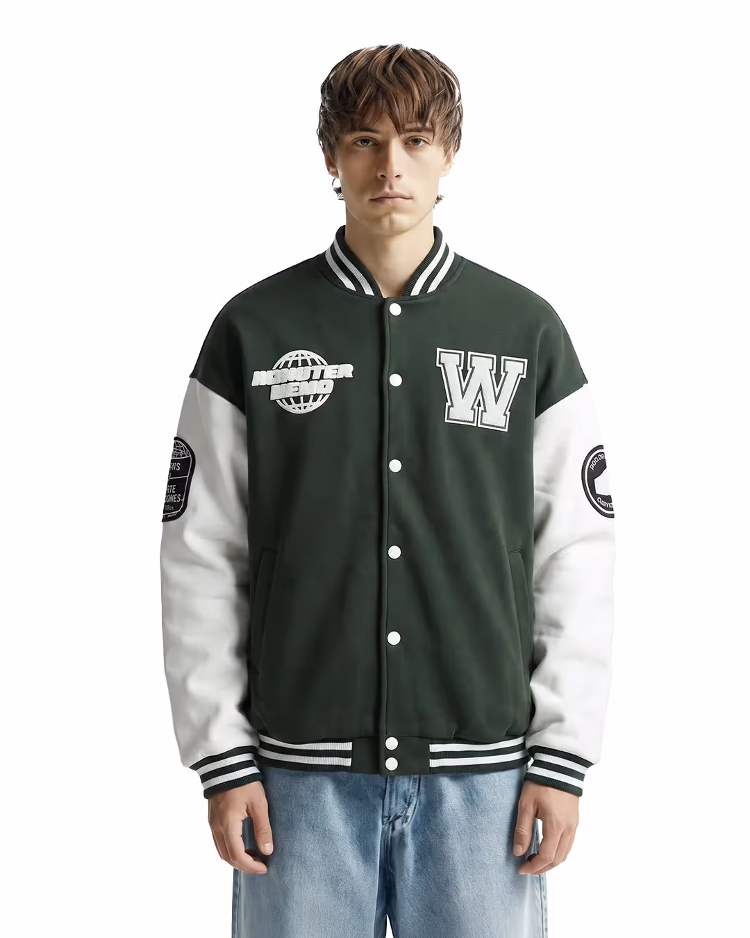 Aesthetic Awareness Green Varsity Jacket image 1