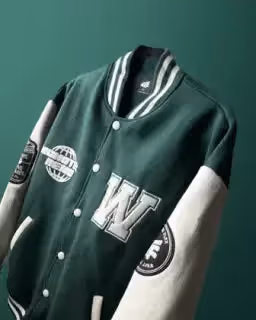 Aesthetic Awareness Green Varsity Jacket  image 5