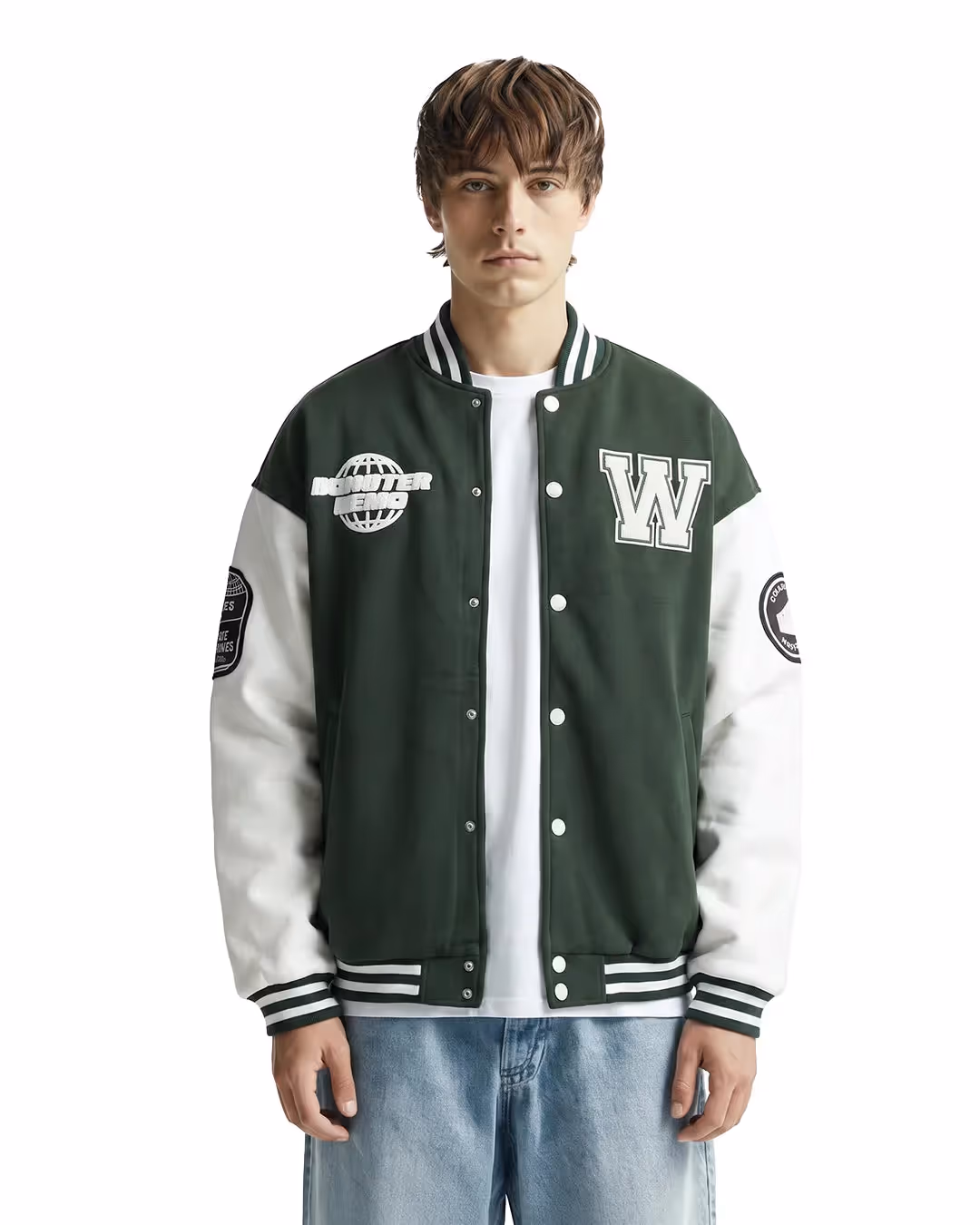 Aesthetic Awareness Green Varsity Jacket  image 6
