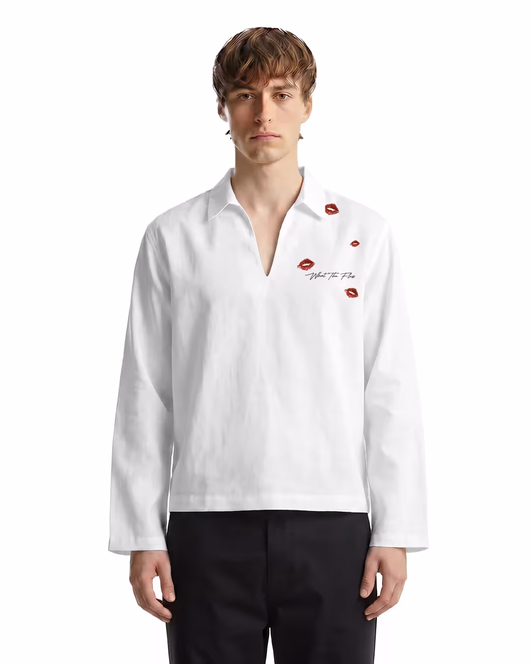 Anti Romantic V Neck Linen Polo image 2