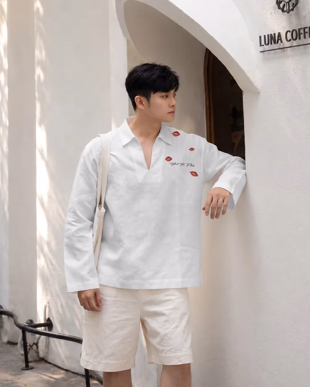 Anti Romantic V Neck Linen Polo image 4