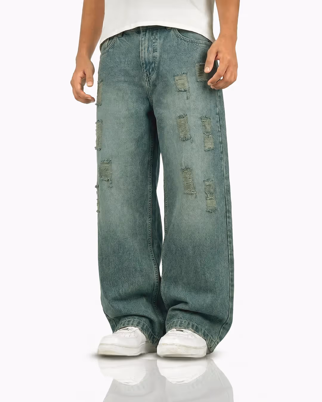 Antique Blue Rugged Baggy Jeans image 1