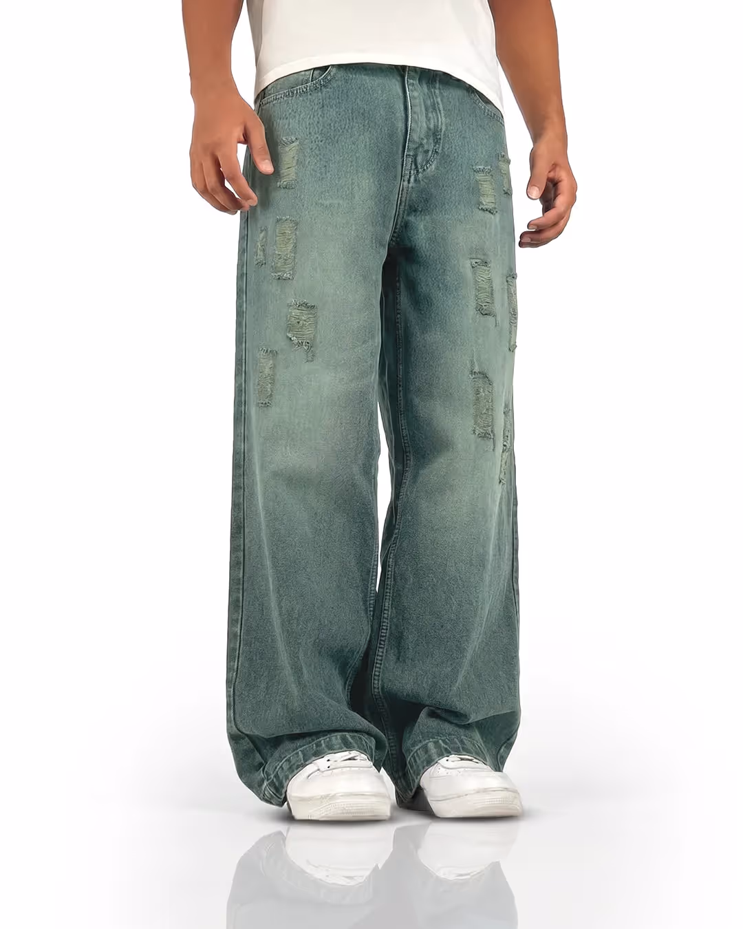 Antique Blue Rugged Baggy Jeans image 2