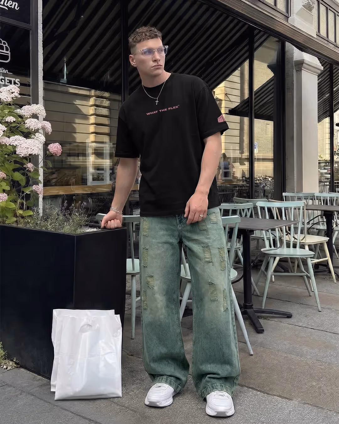 Antique Blue Rugged Baggy Jeans image 4