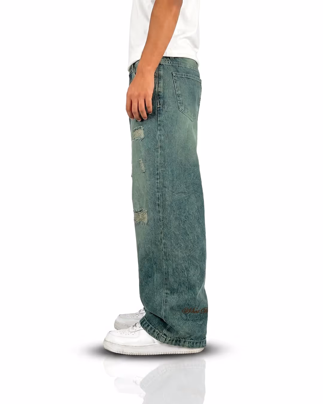 Antique Blue Rugged Baggy Jeans image 7