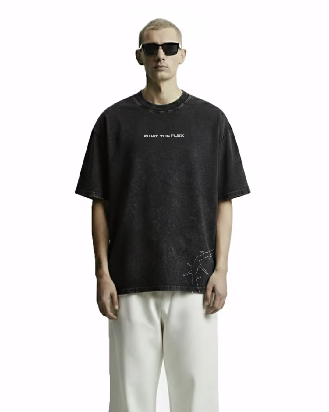 Apocalyptic Black Printed Acid Wash T-Shirt image 2