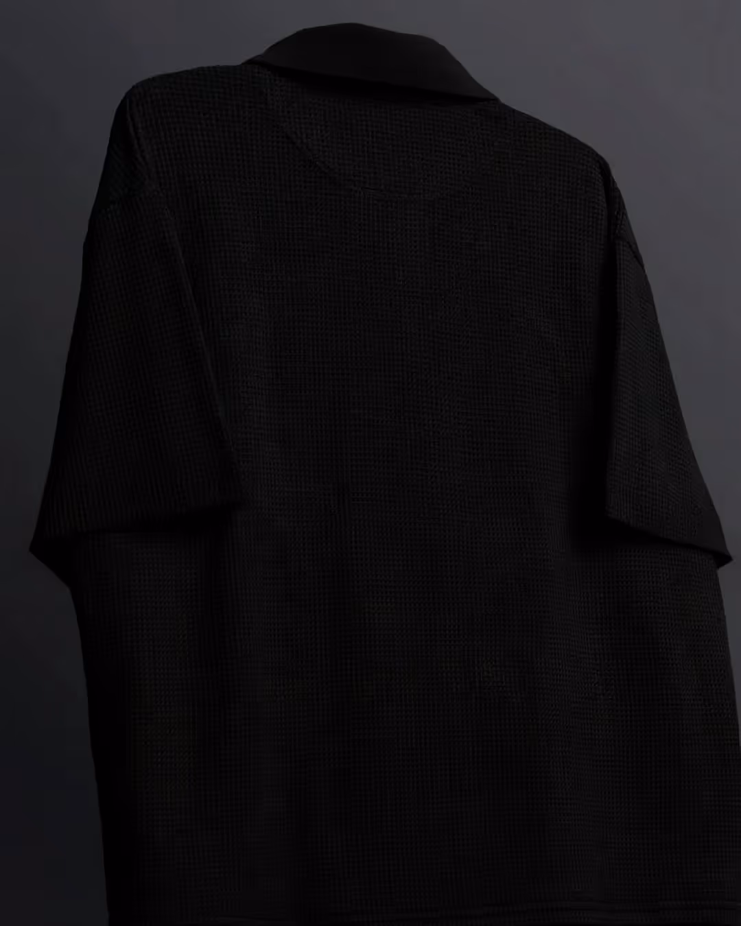 Ash Black Polo T-Shirt With Zip  image 4