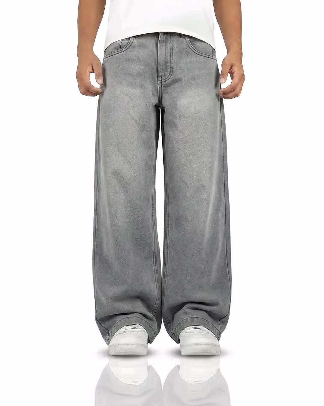Ash Grey Baggy Jeans image 2