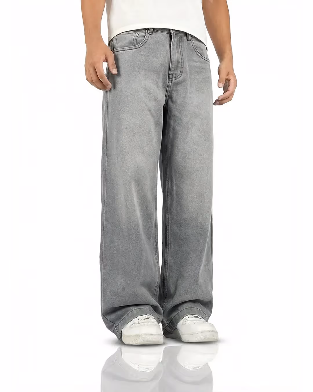 Ash Grey Baggy Jeans image 4