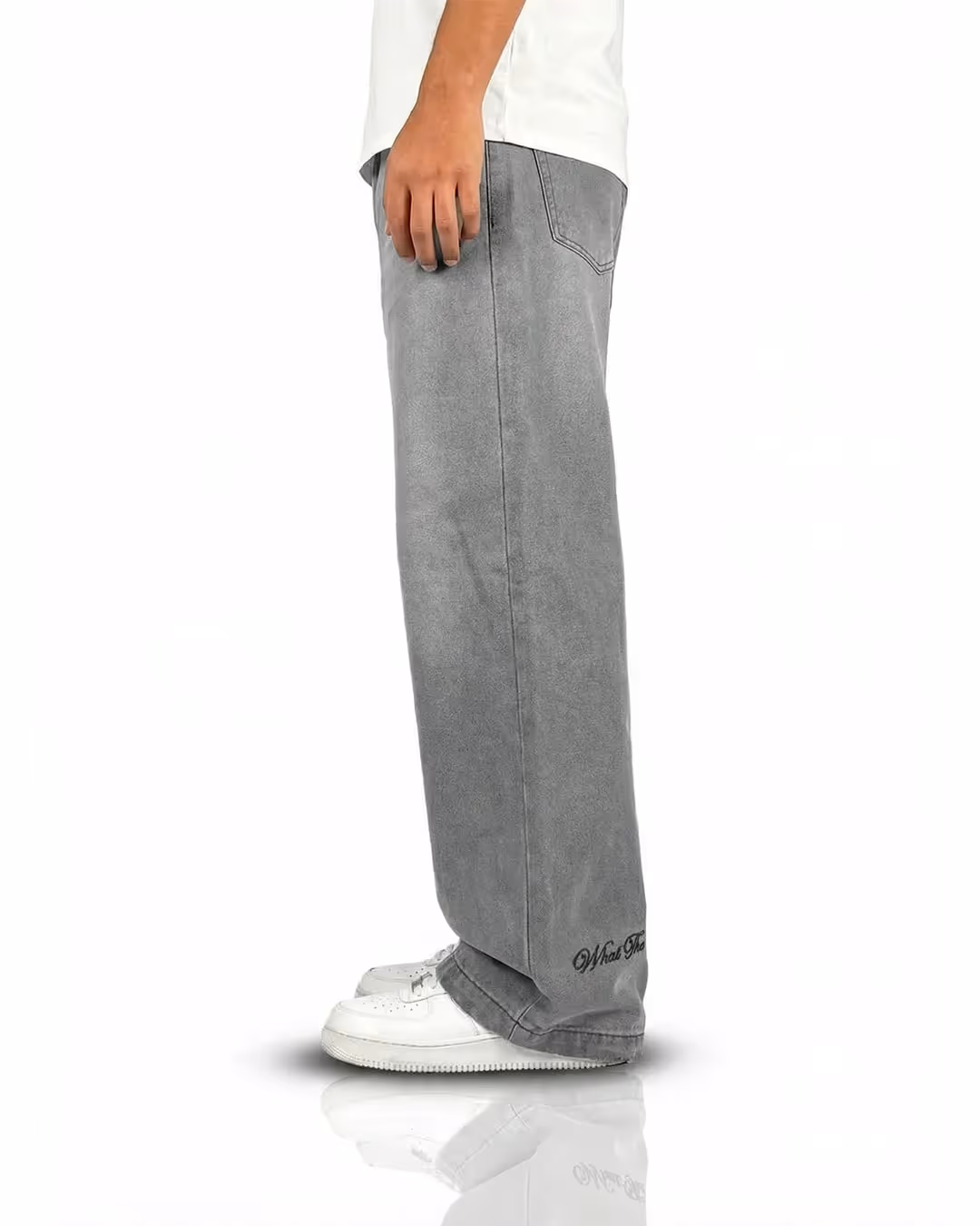 Ash Grey Baggy Jeans image 5
