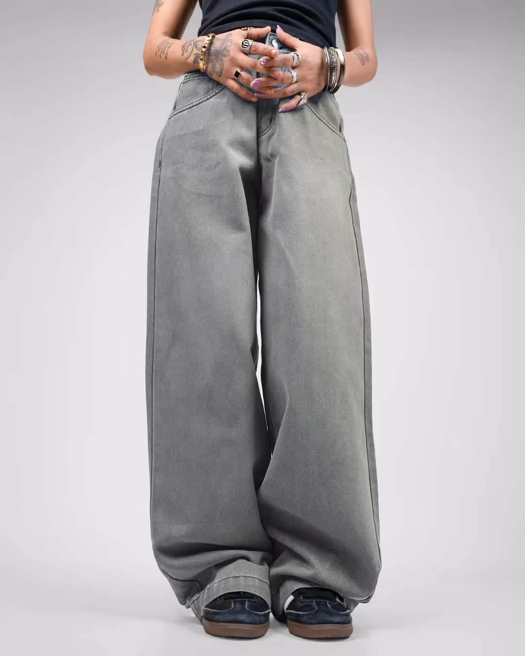 Ash Grey Baggy Jeans image 8
