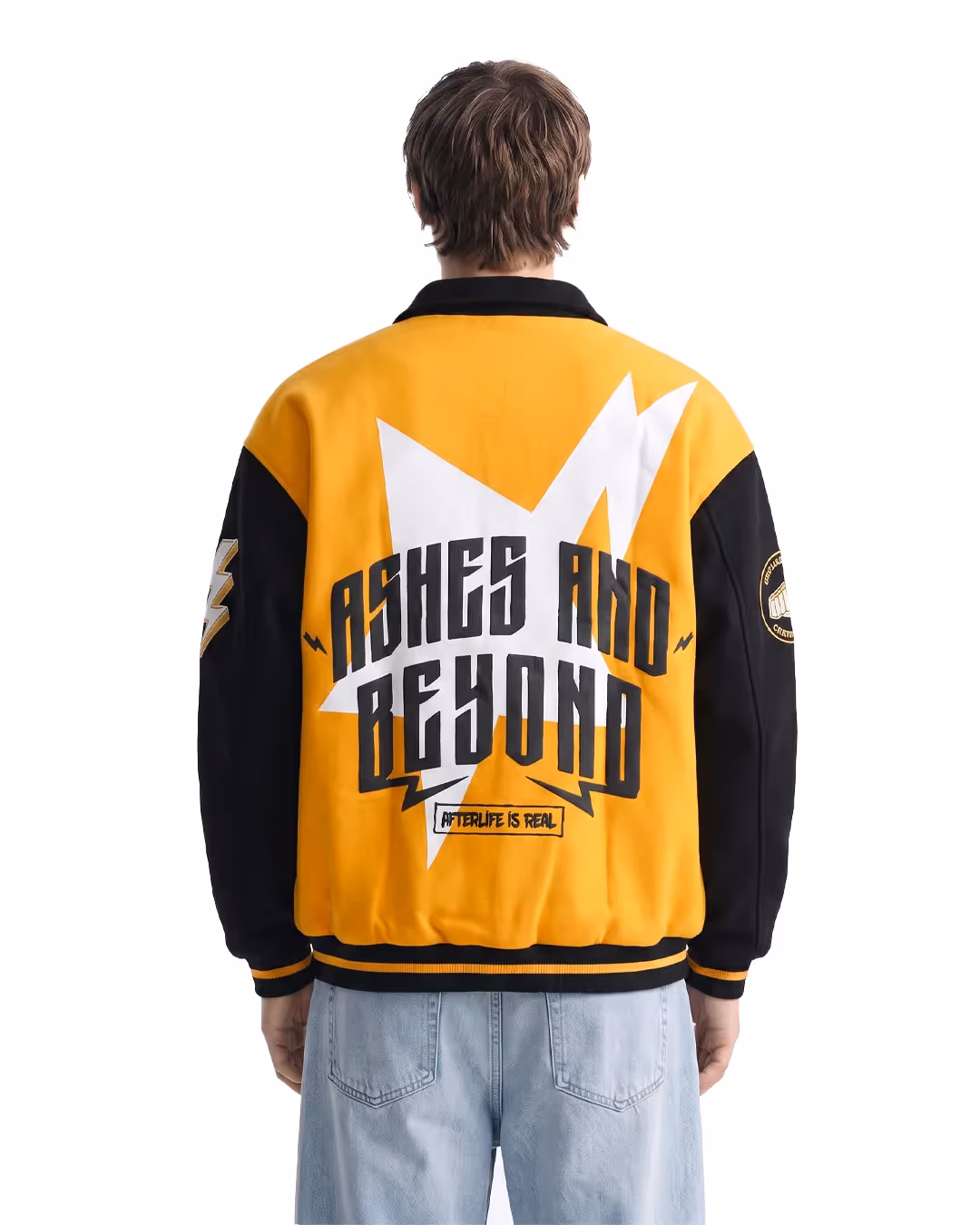 Ashes & Beyond Yellow Varsity Jacket image 2