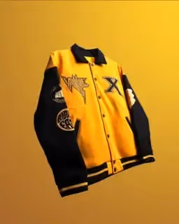 Ashes & Beyond Yellow Varsity Jacket image 3