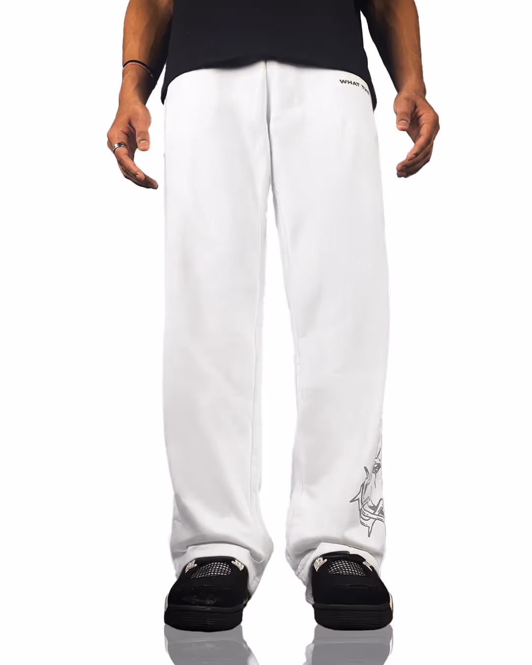 Barbed White Essential Cotton Pants image 3