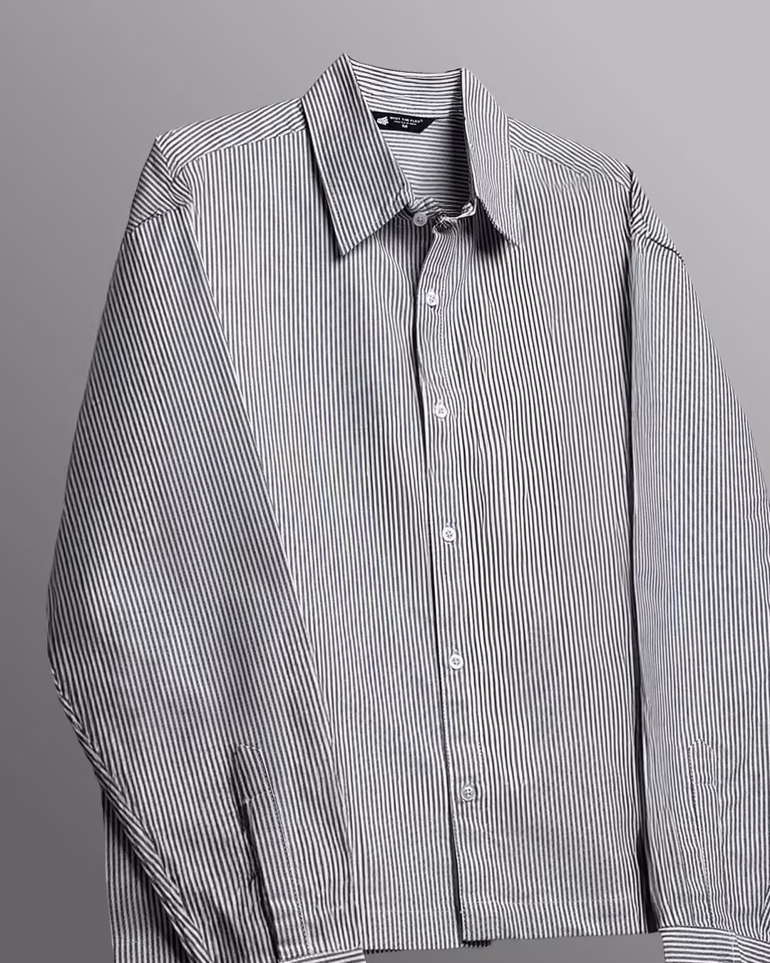 Basic Black Striped Shirt image 4