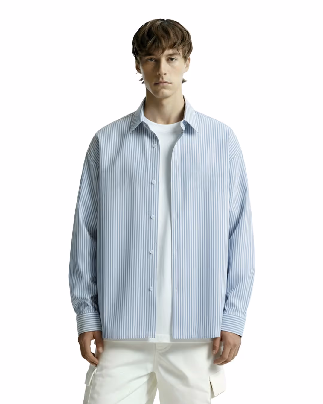 Basic Blue Striped Shirt image 3