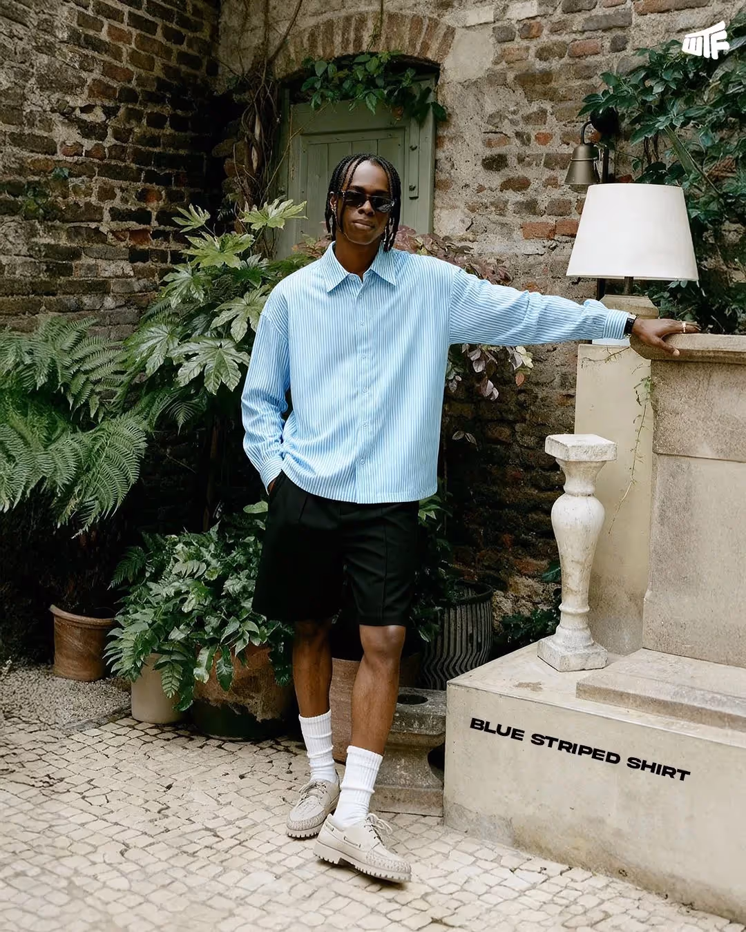 Basic Blue Striped Shirt image 4