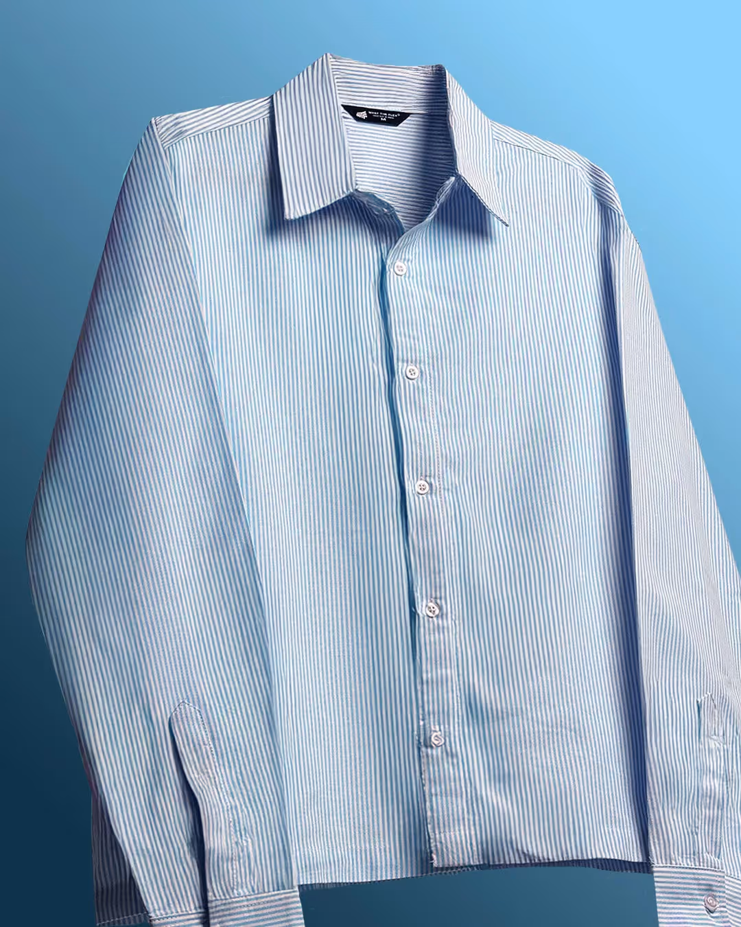 Basic Blue Striped Shirt image 5