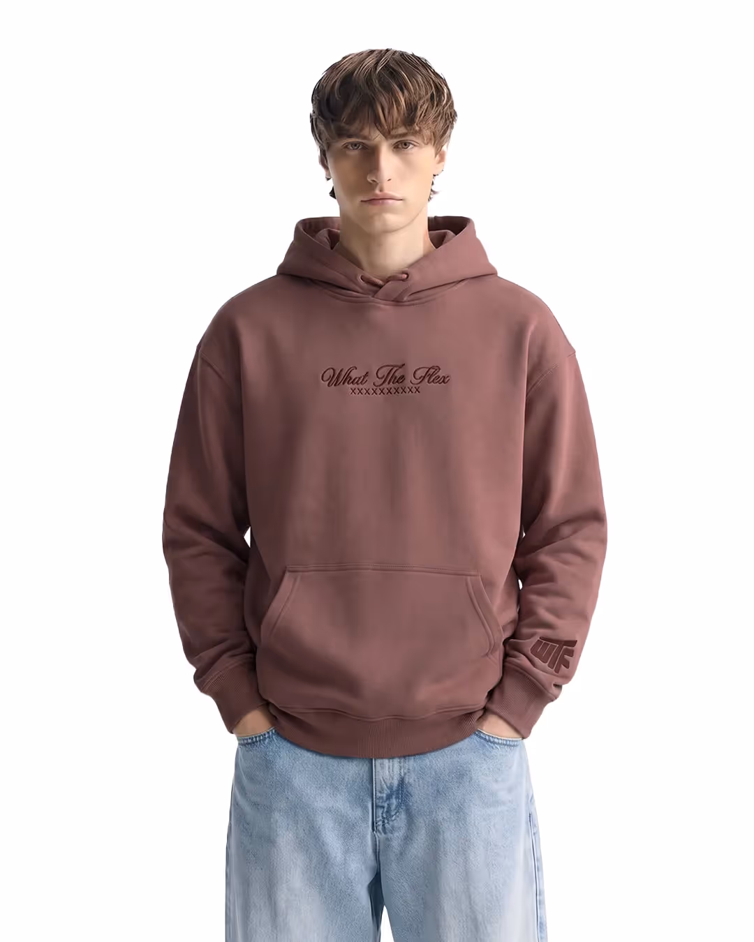 Basic Brown Oversized Hoodie image 1