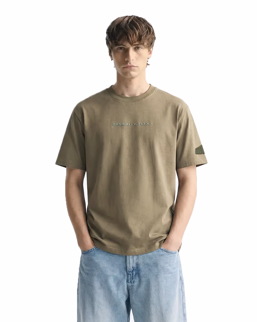 Basic Olive Heavyweight T-Shirt image 1