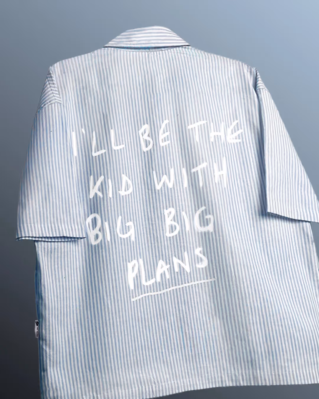 Big Plans Blue and White Half Sleeves Striped Shirt image 4